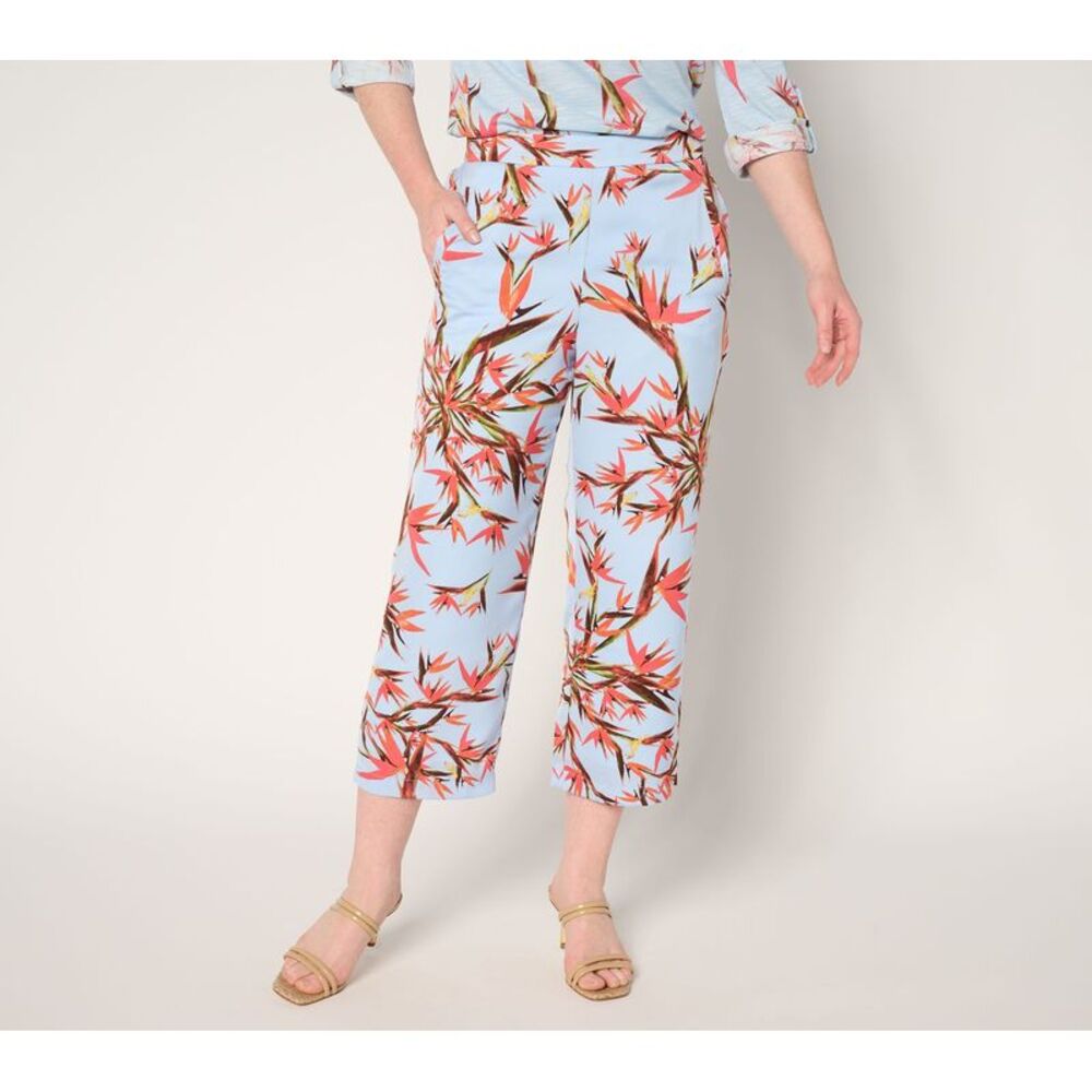 nicole by Nicole Miller Women's Petite Pants PL Pull-On Multi-colored
